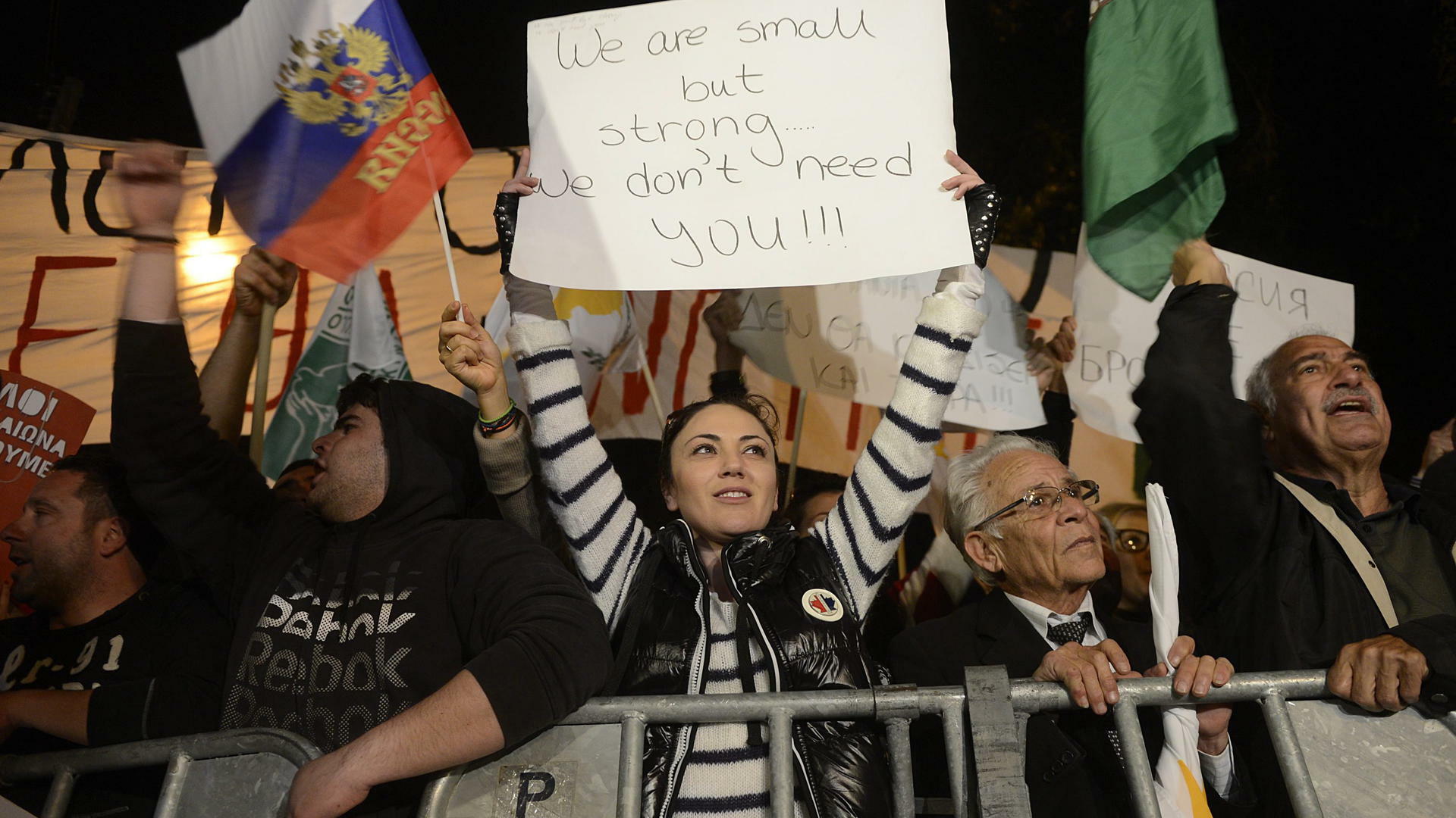 Proteste gegen die Sparauflagen: Wie die Zyprer die Kanzlerin verunglimpfen