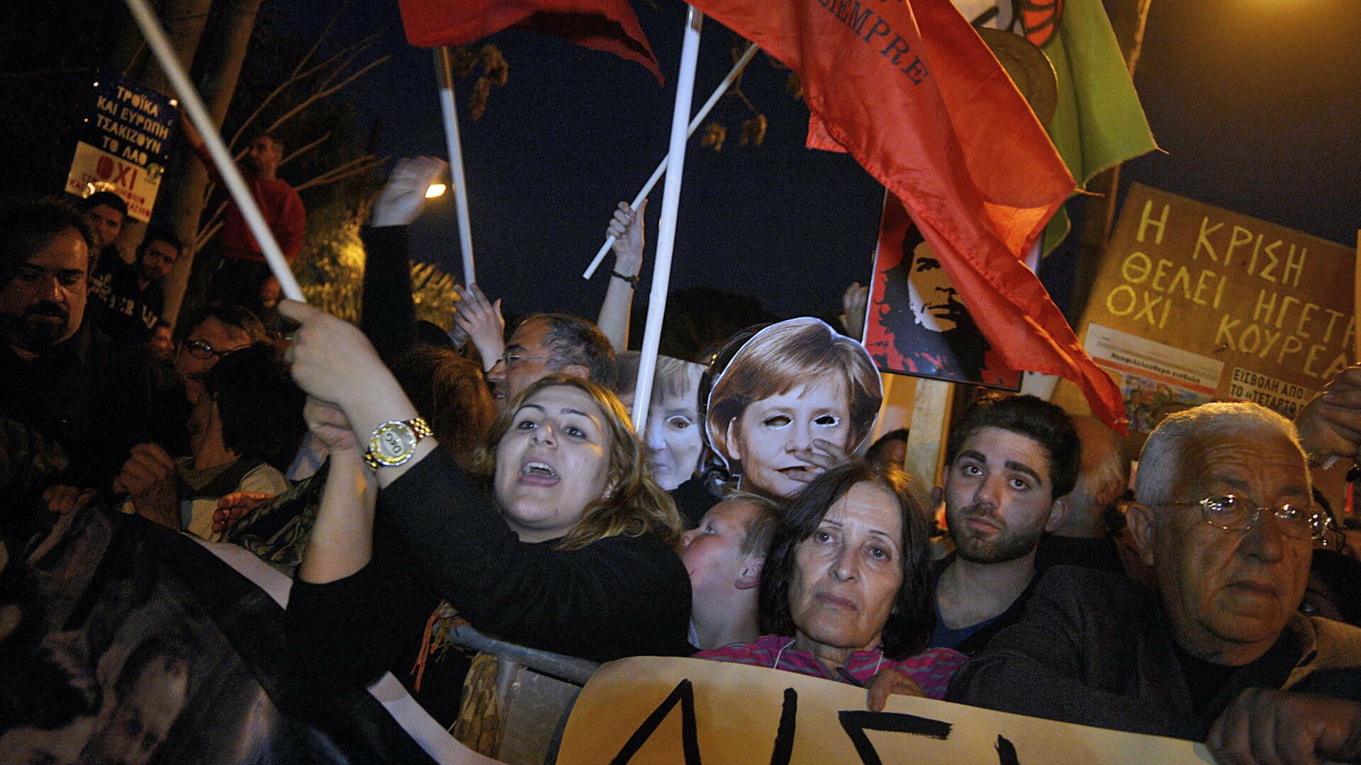 Proteste gegen die Sparauflagen: Wie die Zyprer die Kanzlerin verunglimpfen