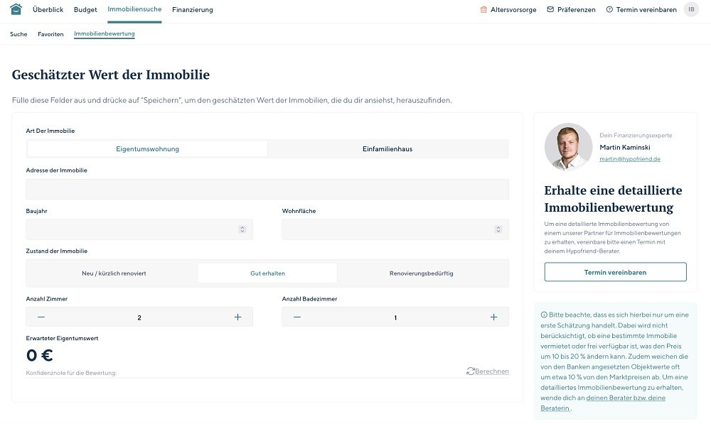 Immobilienbewertung online kostenlos