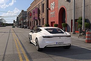 Ein elektrisches Fahrzeug beim Test von Rekuperationsstrategien Ein elektrisches Fahrzeug beim Test von Rekuperationsstrategien
