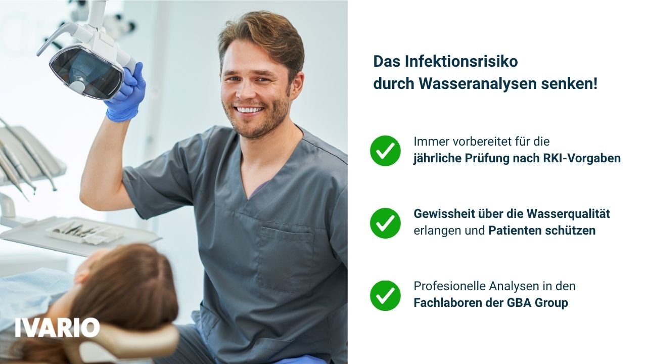 Bild zum Artikel: Wassertest für Zahnarzt online bestellen