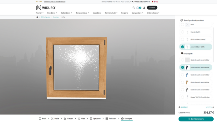 Fenster online konfigurieren