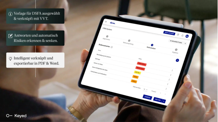 Datenschutzmanagementsystem: weniger Aufwand mit Keyed
