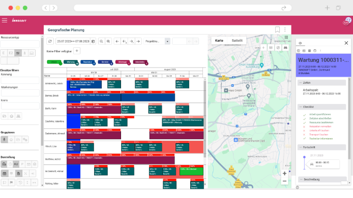 Ressourcenplanung im Field Service