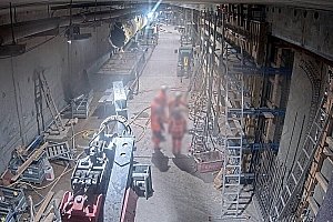 DSGVO-konforme Aufnahme von einer Baustellen-Webcam im Tunnel