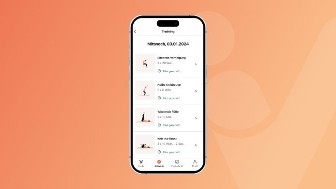Vivira App - individuelle Bewegungstherapie