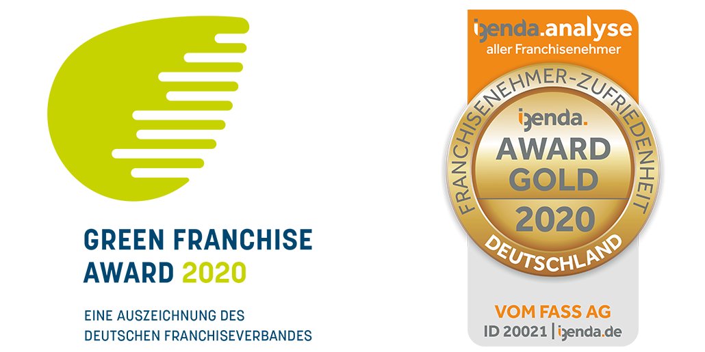 Für seine Arbeit wurde das vomFASS-Franchise unter anderem vom deutschen Franchiseverband ausgezeichnet Für seine Arbeit wurde das vomFASS-Franchise unter anderem vom deutschen Franchiseverband ausgezeichnet