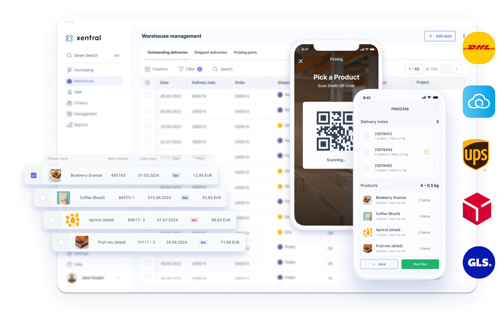 Lagersoftware mit Scanner