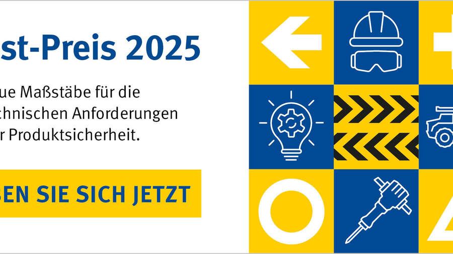 Setzen Sie neue Maßstäbe für die sicherheitstechnischen Anforderungen im Bereich der Produktionssicherheit. Bewerben Sie sich jetzt. // Weiterer Text über ots und www.presseportal.de/nr/60172 / Die Verwendung dieses Bildes für redaktionelle Zwecke ist unter Beachtung aller mitgeteilten Nutzungsbedingungen zulässig und dann auch honorarfrei. Veröffentlichung ausschließlich mit Bildrechte-Hinweis. Quelle: BG BAU Berufsgenossenschaft der Bauwirtschaft