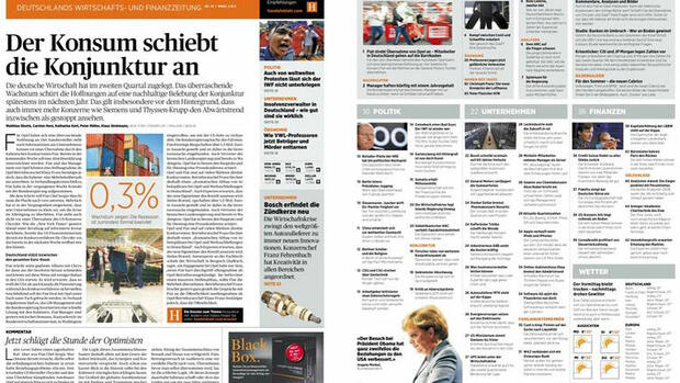 In eigener Sache: Das neue Handelsblatt: Auftritt im Business-Format